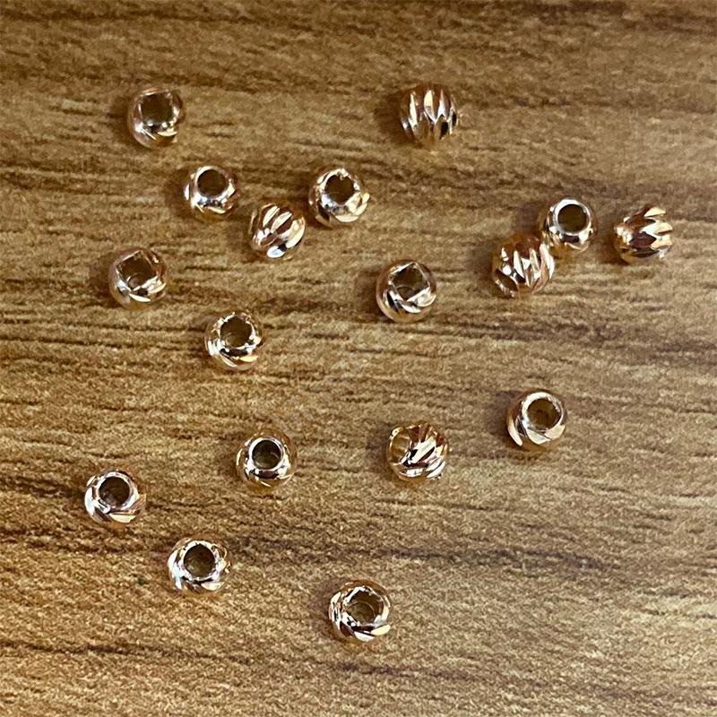 Altın Kaplama Dorika Boncuk ( 20 Adet ) 3 Mm
